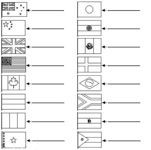 Флаги народов мира раскраски