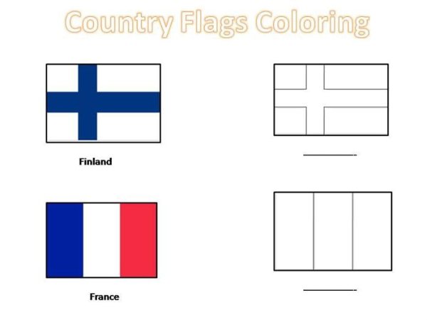 Раскрашивать флаги разных стран
