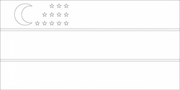 Флаг Узбекистана раскраска