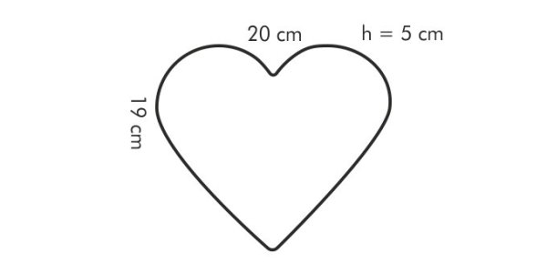 Трафарет сердце для пряников
