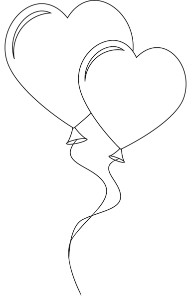 Трафареты шарик сердце (41 фото)