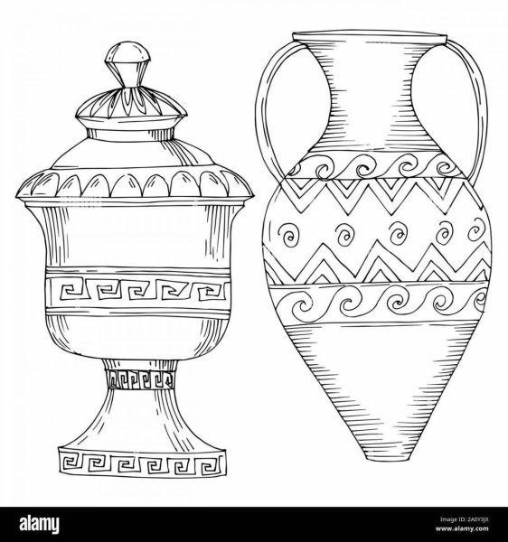 Эскиз вазы с орнаментом