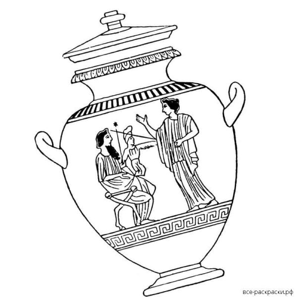 Чернофигурные вазы древней Греции рисунки детей