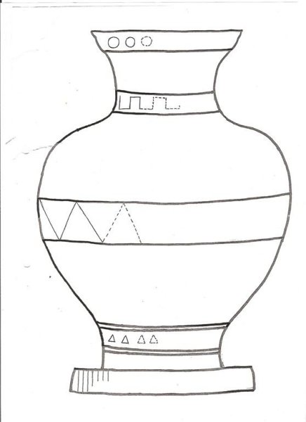 Рисование греческой вазы.