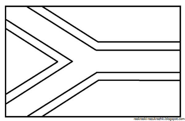 Раскраска Африка флаг для детей