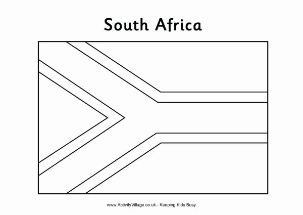 Флаг ЮАР раскраска