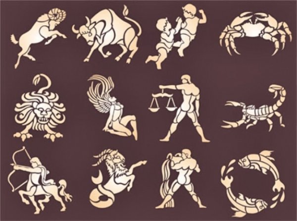 Стилизованное изображение знаков зодиака