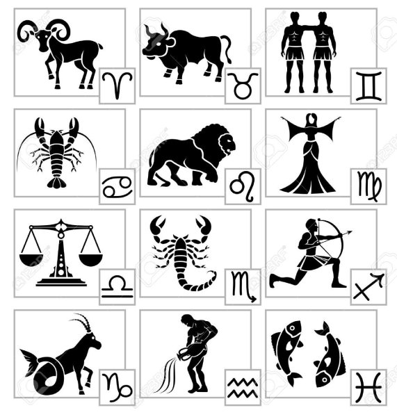 Схематичное изображение знаков зодиака