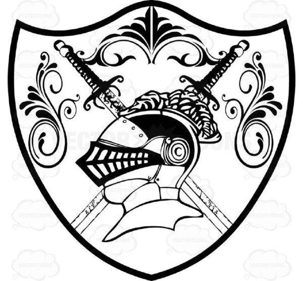 Рыцарский геральдический щит