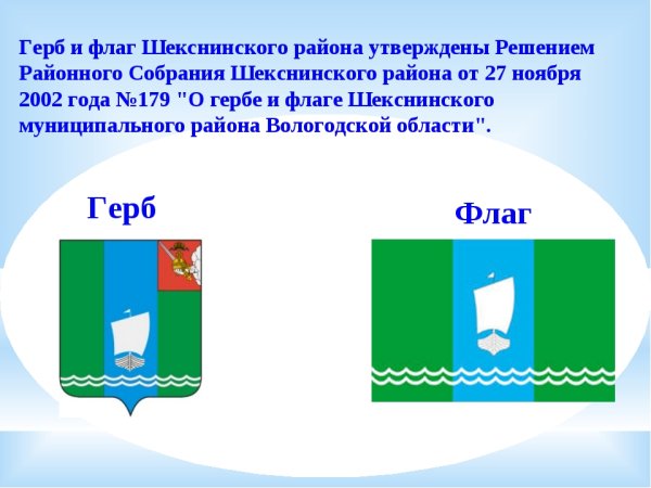 Герб поселка Шексна Вологодской области