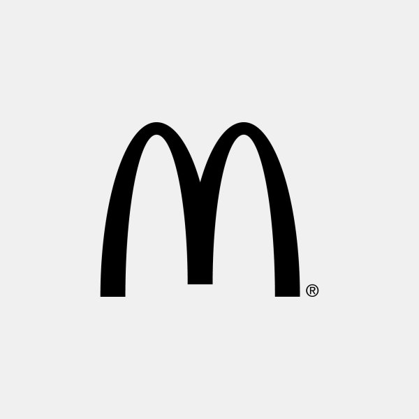 Логотип макдональдс чб