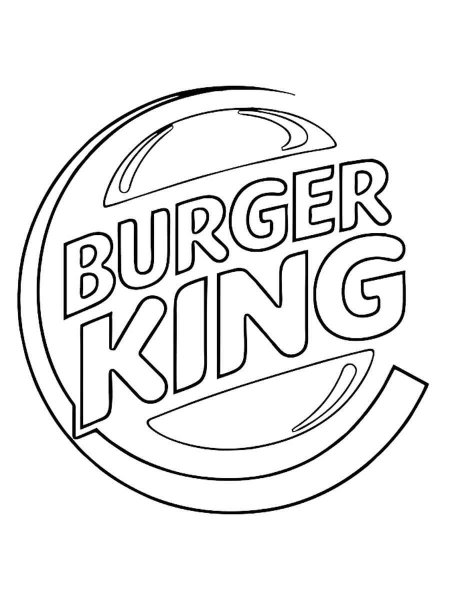 Раскраска бургер Кинг