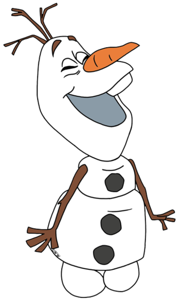 Снеговик Олаф раскраска для детей