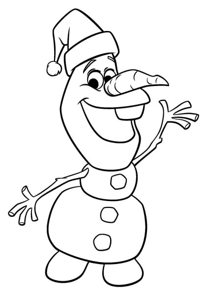 Снеговик нарисовать Олоф