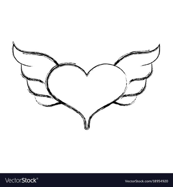 Сердечко с крыльями