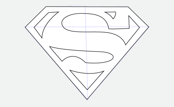 Знак Супермена раскраска
