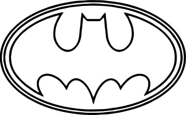 Значок Бэтмена раскраска