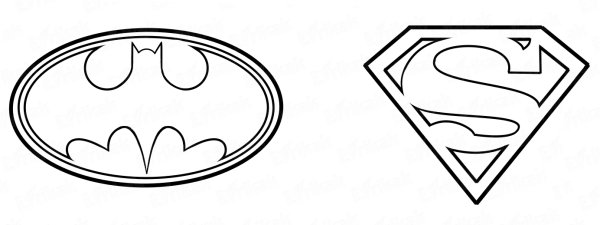Значок Супермена раскраска