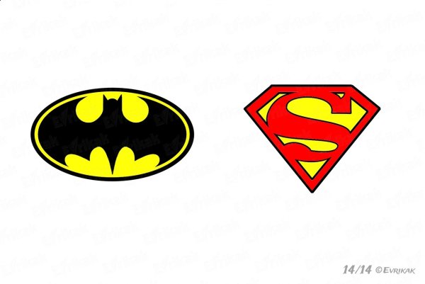 Значок Супермена и Бэтмена