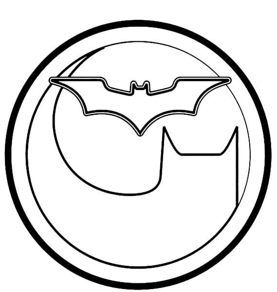 Значок Бэтмена раскраска
