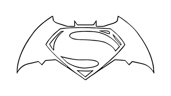 Логотип Бэтмена раскраска