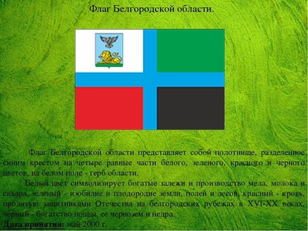 Флаг Белгородской Белгородской области
