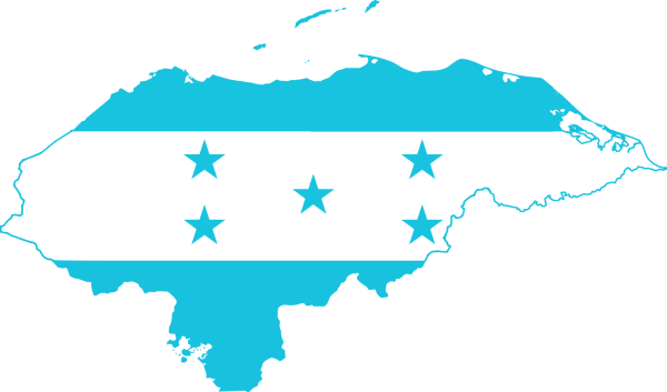 Гондурас флаг на карте