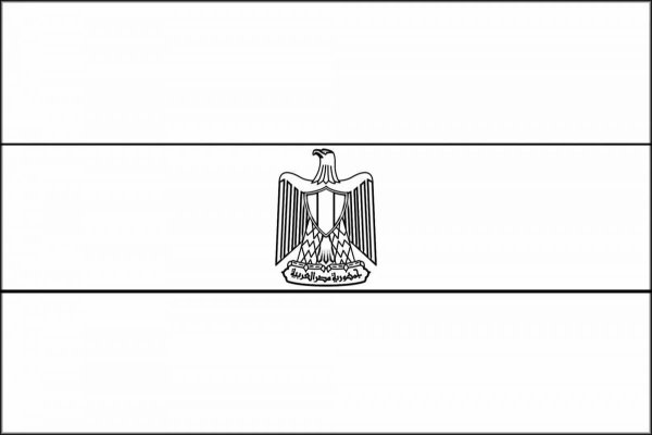 Флаг и герб Египта раскраска
