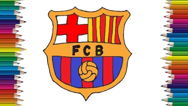 Барселона футбольный клуб рисунок