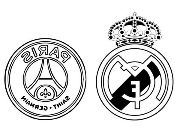 Раскраски футбол Реал Мадрид
