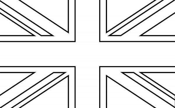 Флаг Британии черно белый