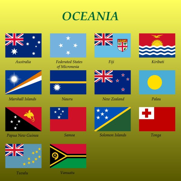 Флаги государств Океании
