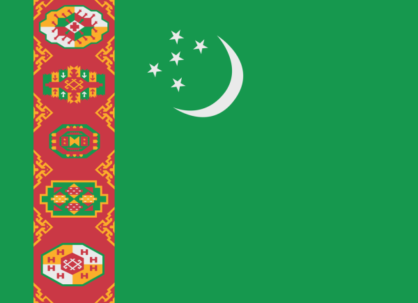 Флаг Туркменистана вектор