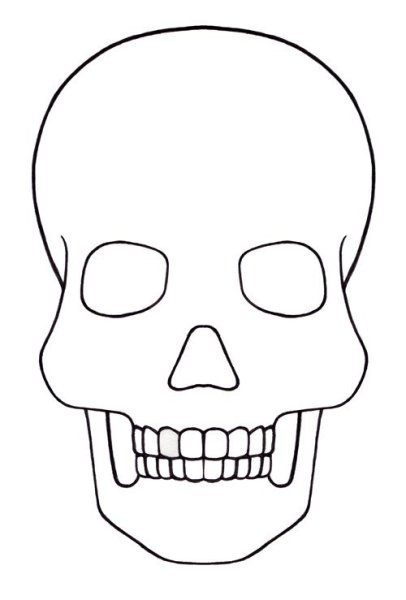 Голова скелета раскраска