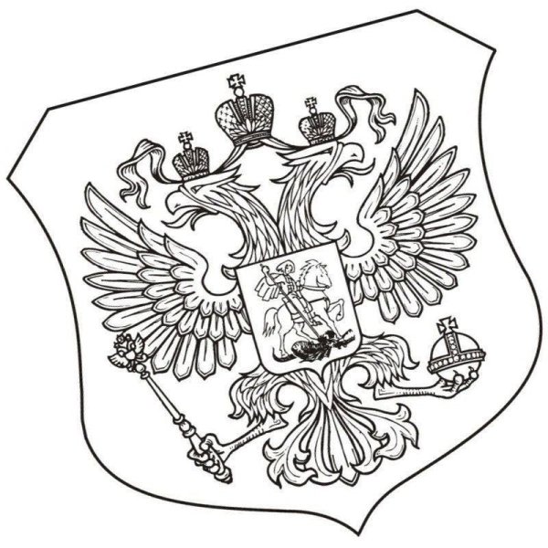 Разукрашка флаг России герб России