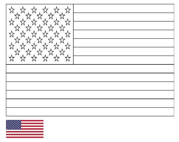 Флаг США рисунок для детей