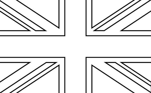 Флаг Британии черно белый